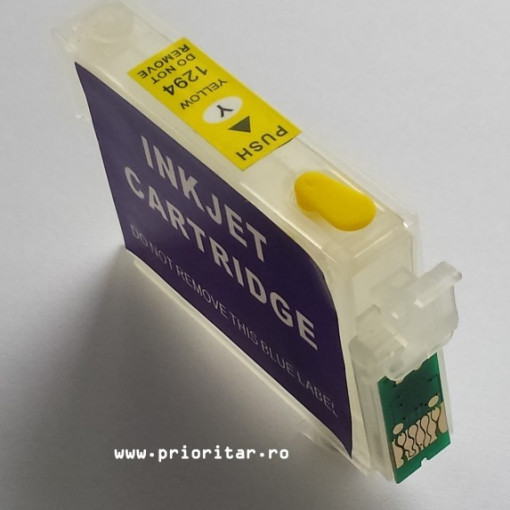 Cartuse autoresetabile EPSON T1294 reincarcabile refilabile Yellow ( Cartus T-1294 cip auto-resetabil galben )