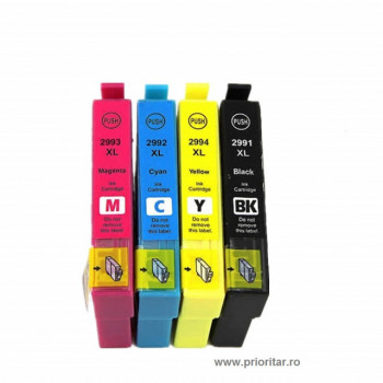 Set 4 cartuse XL pt EPSON 29 XL T2991 T2992 T2993 T2994 29XL BK+C+M+Y 29XL T 2991 2992 2993 2994