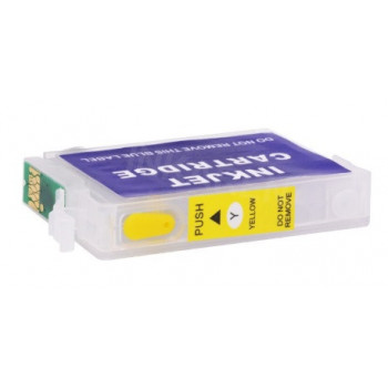 Cartus autoresetabil galben EPSON T1284 reincarcabil refilabil ( Cartuse T-1284 YELLOW galbene cu cip auto-resetabil ) imprimante Epson Stylus Office BX305F BX305FW S22 SX125 SX130 SX235W SX420W SX425W SX435W SX438W SX440W SX445W