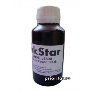 Cerneala EPSON DYE CISS neagra T0611 T0711 T0801 T1281 T1291 ( Refill T-0611 T-0711 T-0801 T-1281 T-1291 Black ) pe baza de apa - 100 ml