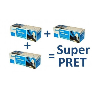 Pachet 3 cartuse laser HP Q2612A HP-12A 2612A compatibile la 35 ron / buc
