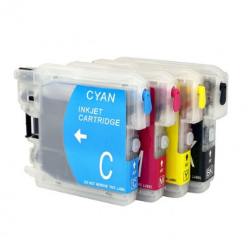 SET Cartuse reincarcabile pentru Brother LC980 LC985 LC1100 cartuse compatibile pline cu cerneala