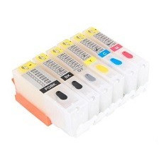 Pachet 6 cartuse autoresetabile reincarcabile pt CANON PGI-550 CLI-551 goale ( PGI550 BK, CLI551 BK, C, M, Y, GY )