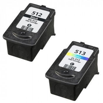 Pachet Cartuse compatibile CANON PG-512 negru + CL-513 color PG512 + CL513 pt Pixma MP250 MP260 MP270 MP280 MP490 MX320 MX330 MX420