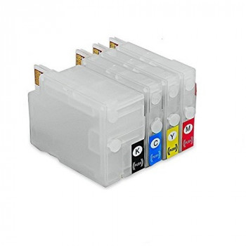 Set 4 cartuse reincarcabile autoresetabile pt HP-953 refilabile HP953 BLACK CYAN MAGENTA YELLOW