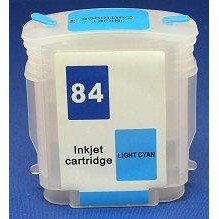 Cartus autoresetabil HP84 Light Cyan C5017A reincarcabil HP-84 Foto Albastru refilabil cu cip auto-resetabil