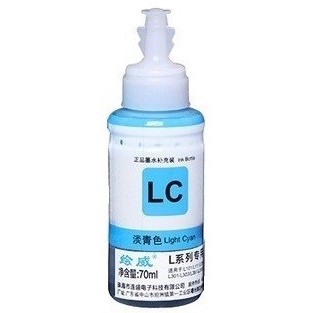 Cerneala FOTO ALBASTRA pentru Epson T6735 LIGHT CYAN vopsea DYE T-6735 CISS - 70 ML