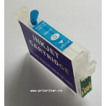 Cartuse autoresetabile EPSON T1292 reincarcabile refilabile Cyan ( Cartus T-1292 cip auto-resetabil albastru )