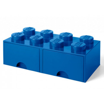 Cutie depozitare LEGO 2x4 cu sertare, albastru