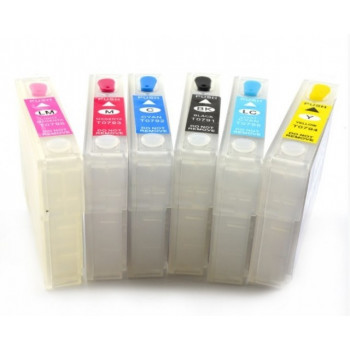 Cartuse reincarcabile pt EPSON T0791 T0792 T0793 T0794 T0795 T0796 autoresetabile T791 T792 T793 T794 T795 T796