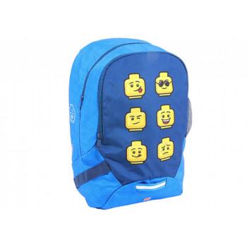 Ghiozdan LEGO Faces - Albastru