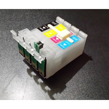 SET Cartuse rezerva pentru Ciss Epson T711 T712 T713 T714 ( T-0711 T-0712 T-0713 T-0714 ) Epson Stylus Photo PX-700W R265 R285 R360 RX-560 RX-585 cu BUTON DE RESETARE !! PRET PROMO !!