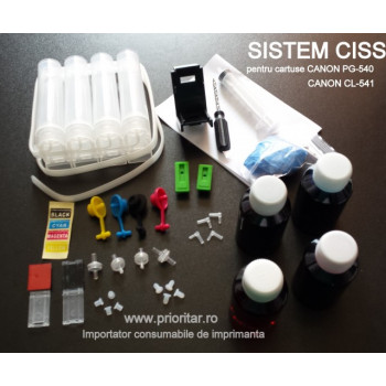 Ciss pentru CANON PG-540 CL-541 PIXMA MX-435 MX-375 MX-395 MG-4250 PG540 CL541 cu CERNEALA CADOU