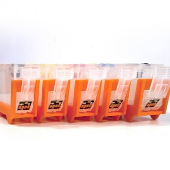 Cartus reincarcabil galben pt CANON CLI-526 YELLOW cip autoresetabil CLI526 refilabil cu chip auto-resetabil