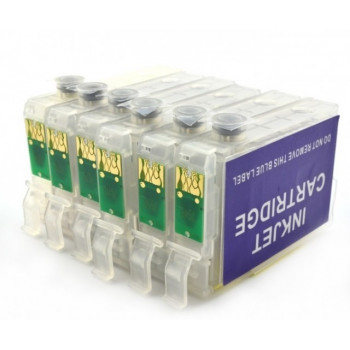 Cartuse reincarcabile pt EPSON T0791 T0792 T0793 T0794 T0795 T0796 autoresetabile T791 T792 T793 T794 T795 T796