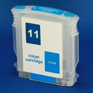 Cartus autoresetabil HP11 Cyan reincarcabil HP-11 ALBASTRU refilabil cu cip auto-resetabil