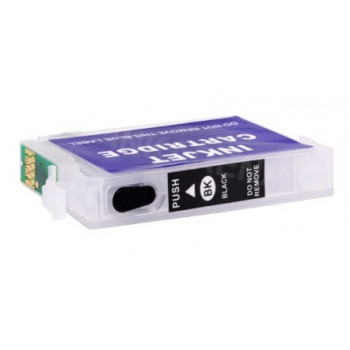 Cartus autoresetabil negru EPSON T1281 reincarcabil refilabil ( Cartuse T-1281 BLACK negre cu cip auto-resetabil ) imprimante Epson Stylus Office BX305F BX305FW S22 SX125 SX130 SX235W SX420W SX425W SX435W SX438W SX440W SX445W