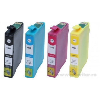 PACHET Cartuse pt EPSON 16 16XL T-1631 T-1632 T-1633 T-1634 ( BK+C+M+Y ) Epson WorkForce WF2010w WF2510wf WF2520nf WF2530wf WF2540wf