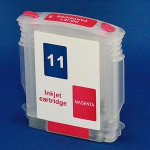 Cartus autoresetabil HP11 Magenta reincarcabil HP-11 ROSU refilabil cu cip auto-resetabil