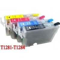 Cartus autoresetabil negru PLIN CU CERNEALA EPSON T1281 reincarcabil refilabil ( Cartuse T-1281 BLACK negre cu cip auto-resetabil ) imprimante Epson Stylus Office BX305F BX305FW S22 SX125 SX130 SX235W SX420W SX425W SX435W SX438W SX440W SX445W