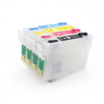 Cartuse autoresetabile reincarcabile EPSON T0711 T0712 T0713 T0714 chip T711 T712 T713 T714 autoresetabil Pack 4 cartuse compatibile
