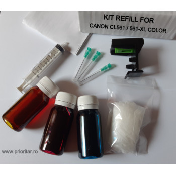 Kit refill reincarcare cartuse Canon CL-561 CL-561XL color CL561