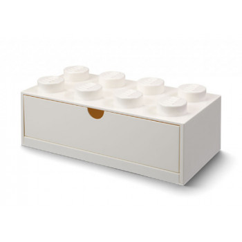 Sertar de birou LEGO 2x4 alb
