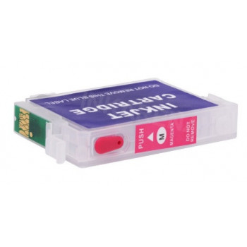Cartus autoresetabil rosu EPSON T1283 reincarcabil refilabil ( Cartuse T-1283 MAGENTA rosii cu cip auto-resetabil ) imprimante Epson Stylus Office BX305F BX305FW S22 SX125 SX130 SX235W SX420W SX425W SX435W SX438W SX440W SX445W