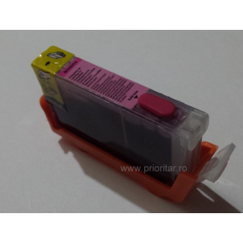 Cartuse autoresetabile PLIN CU CERNEALA compatibil cu CANON CLI-8-M reincarcabile refilabile ( Cartus CLI8-MAGENTA cip auto-resetabil rosu )