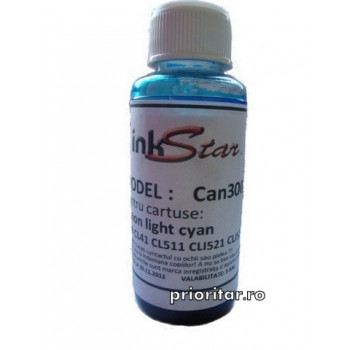 Cerneala CANON DYE CISS color FOTO ALBASTRA ( Refill Color Photo Light Cyan ) pe baza de apa - 100 ml