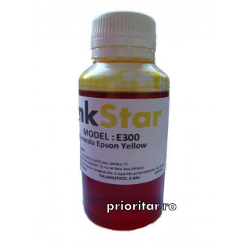 Cerneala EPSON DYE CISS galbena T0614 T0714 T0804 T1284 T1294 ( Refill T-0614 T-0714 T-0804 T-1284 T-1294 Yellow ) pe baza de apa - 100 ml