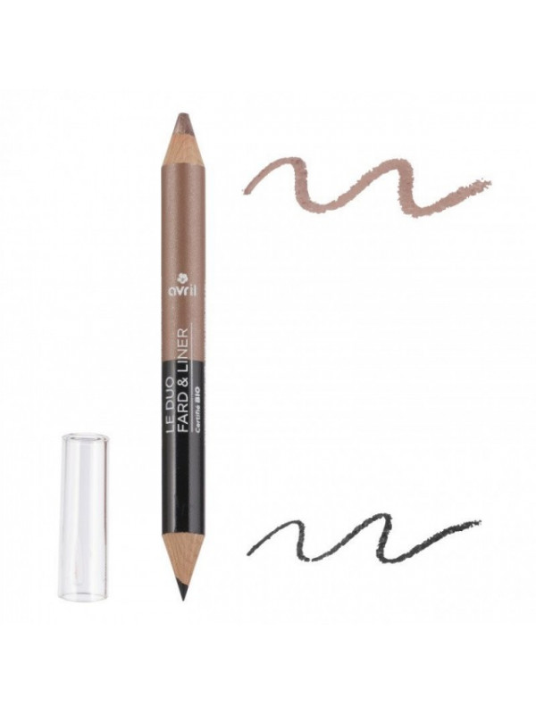 Creion ochi DUO Negru si Maro Perlat - Avril