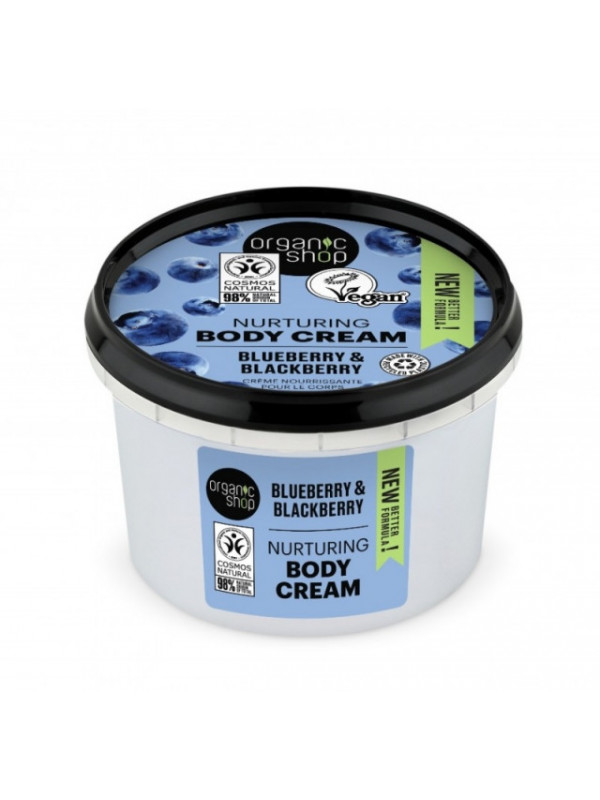 Crema de corp delicioasa Blueberry & Blackberry, 250ml - Organic Shop