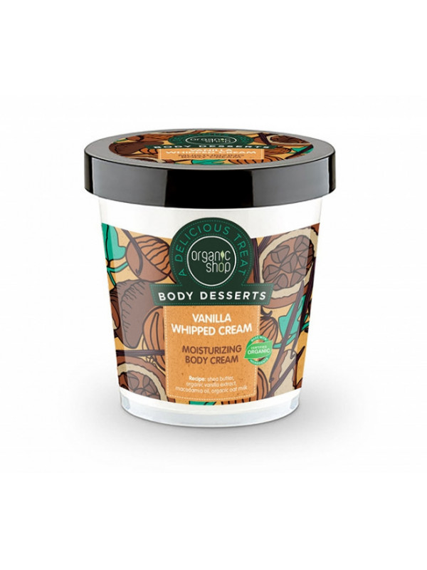 Crema delicioasa pentru corp Vanilla Whipped Cream, 450 ml - Organic Shop Body Desserts