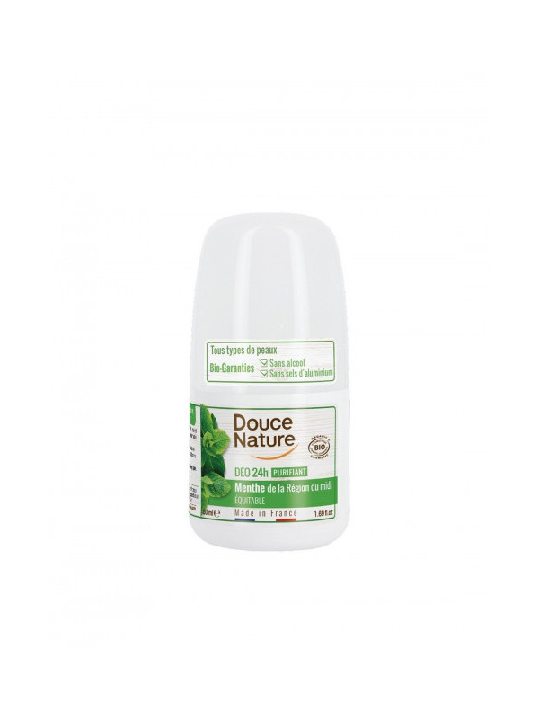 Deo roll-on purifiant cu menta - toate tipurile de piele 50ml