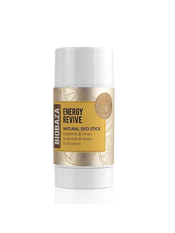 Deodorant stick natural Energy Revive, buttermilk & lemon - BIOBAZA