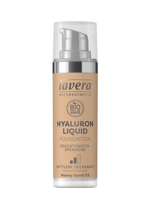 Fond de ten bio Hyaluron Liquid Honey Sand 03, 30ml - LAVERA