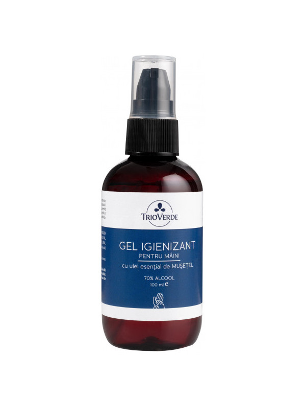 Gel ingienizant de mâini cu alcool și glicerina 100 ml - Trio Verde