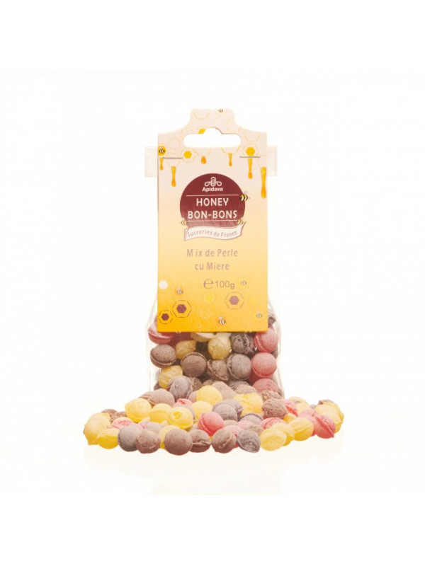 Mix bomboane perle cu miere, 100g - Apidava