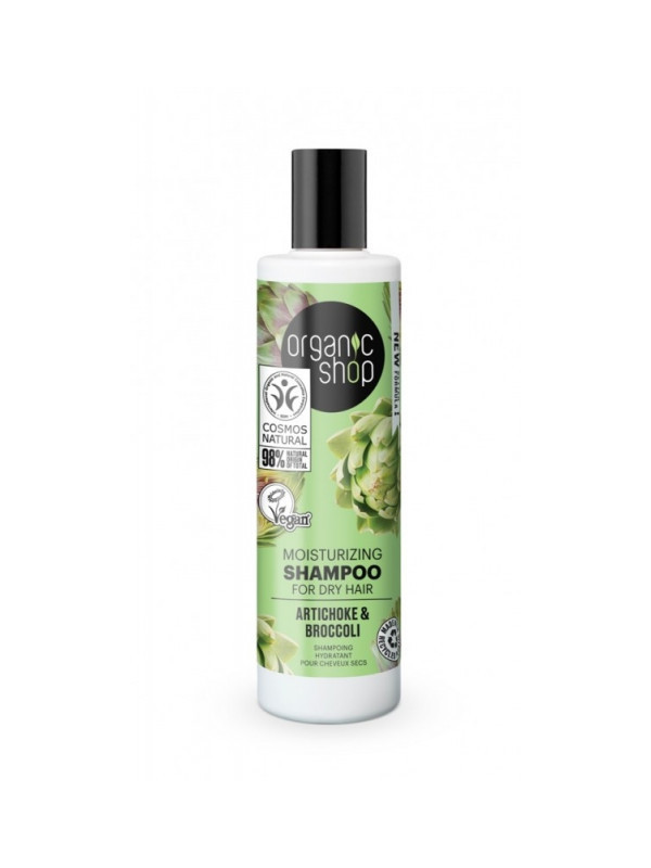 Sampon hidratant par uscat cu broccoli si anghinare, 280ml - Organic Shop