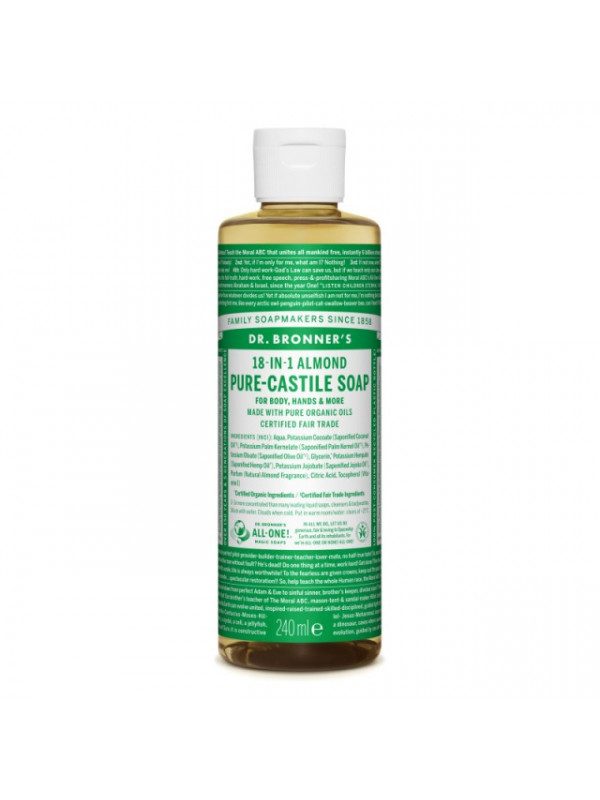 Sapun lichid de Castilia 18-in-1 Migdale 60/240/475/945ml - Dr Bronner
