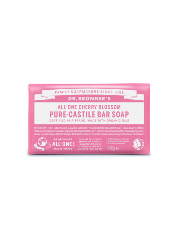 Sapun solid de Castilia, cu ulei esential de Cherry Blossom, 140 g