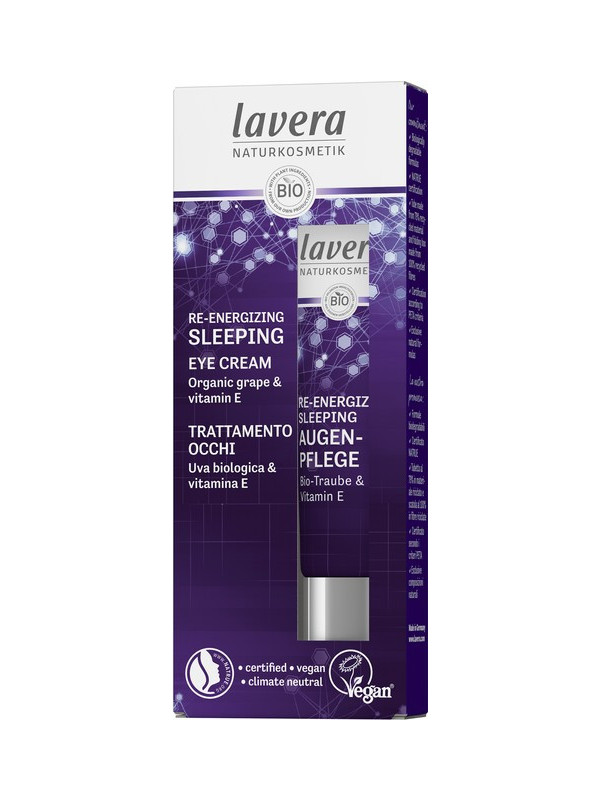 Contur ochi noapte cu antioxidanti Re-Energizing Sleeping Eye Cream, 15ml - LAVERA