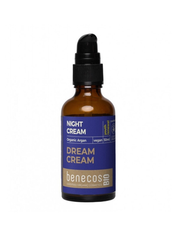 Crema de noapte intensiva cu argan pentru ten matur, uscat, DREAM CREAM - benecosBIO