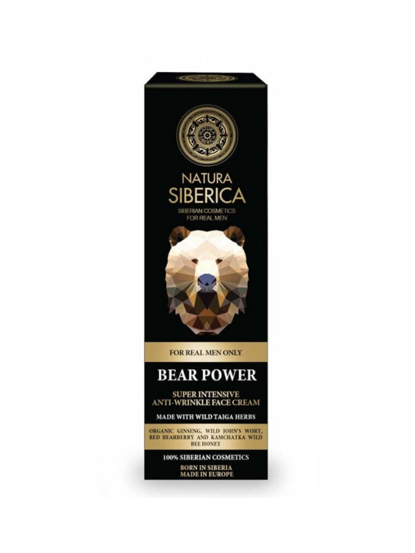 Crema intensiva antirid pentru barbati, cu plante siberiene, Bear Power - Natura Siberica