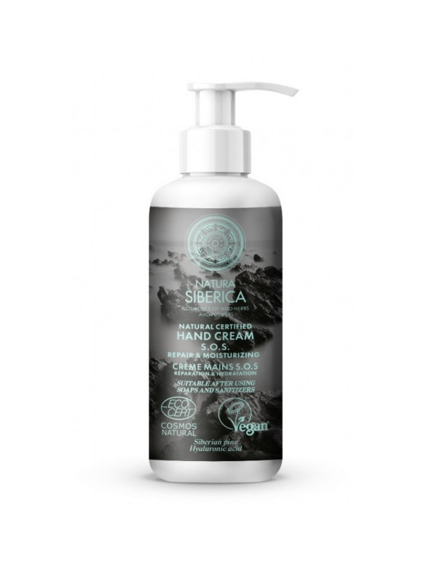 Crema maini SOS hidratanta cu acid hialuronic, 250ml pompita - Natura Siberica