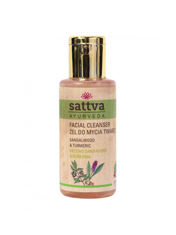 Gel de curatare fata cu Santal si Turmeric, 100ml - Sattva Ayurveda