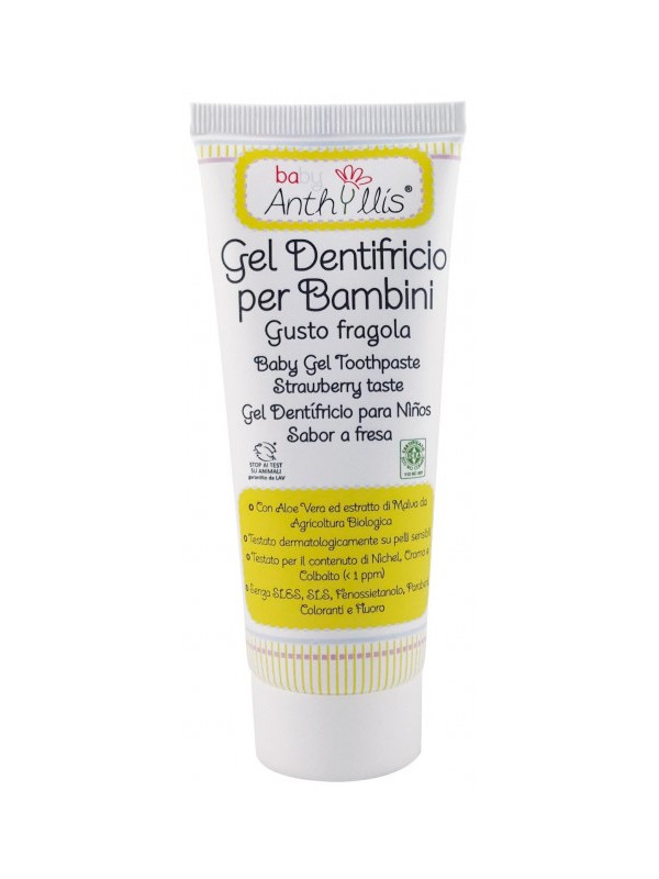 Gel de dinti pentru copii cu gust de capsune Baby Anthyllis ECO BIO 75ml