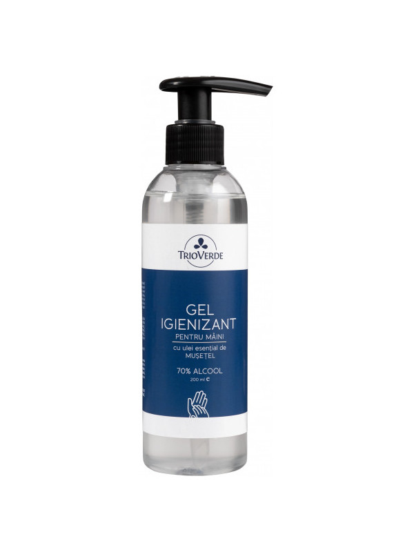 Gel ingienizant de mâini cu alcool și glicerina 200 ml - Trio verde