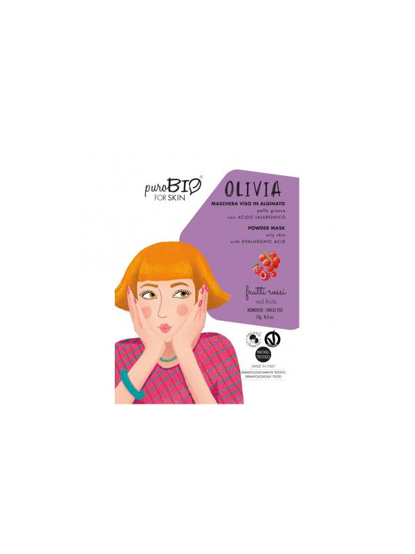 Masca peel-off ten gras OLIVIA fructe rosii, 13gr - PuroBio